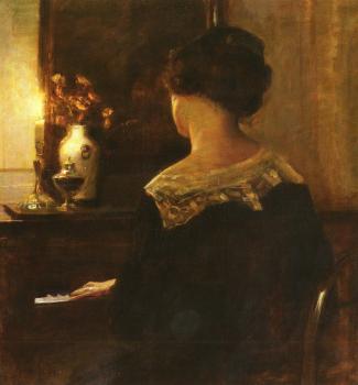 Carl Holsoe : A Lady Playing The Piano